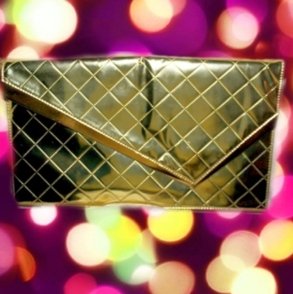 BCBGMAXAZRIA Gold "Suri" Envelope Clutch - Picture 2 of 16
